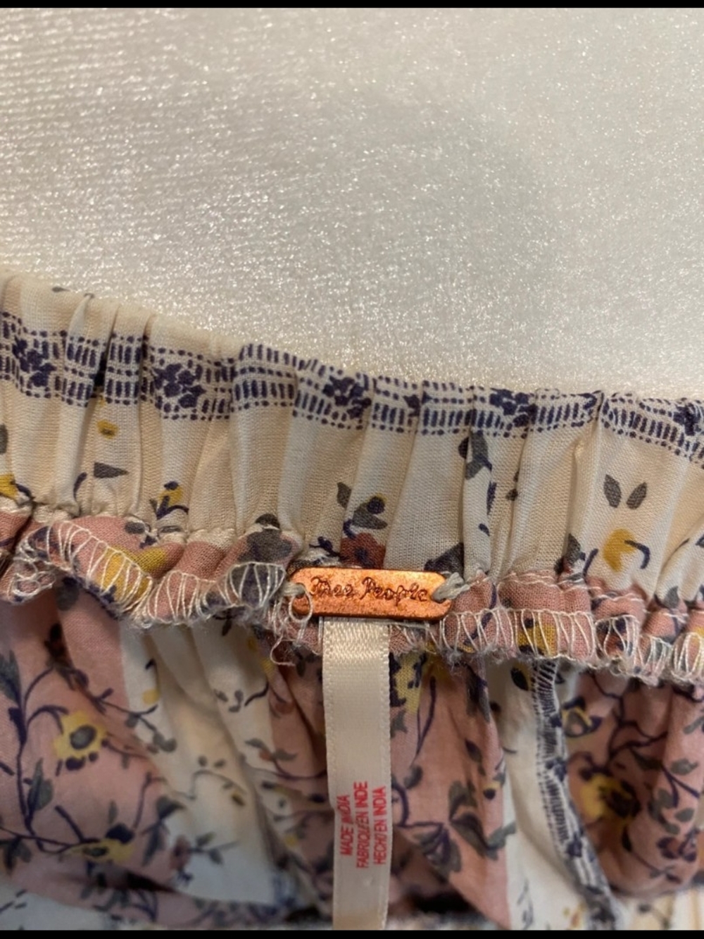 Free People Floral Peasant Babydoll Top | Blush Multi | Size M | NWOT - Picture 3 of 5